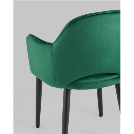 Стул|Stool Group|Венера велюр изумрудный мебельная ткань велюр металлические черные ножки