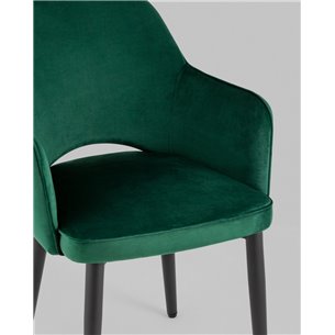 Стул|Stool Group|Венера велюр изумрудный мебельная ткань велюр металлические черные ножки