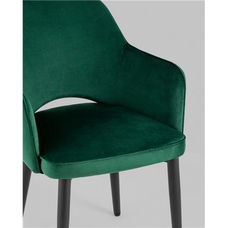 Стул|Stool Group|Венера велюр изумрудный мебельная ткань велюр металлические черные ножки