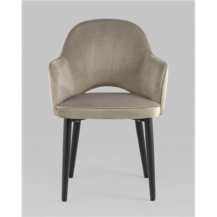 Стул|Stool Group|Венера шампань, мебельная ткань велюр, металлические черные ножки