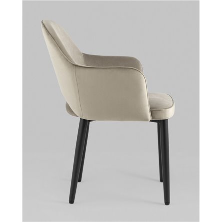 Стул|Stool Group|Венера шампань, мебельная ткань велюр, металлические черные ножки