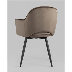 Стул|Stool Group|Венера вращающийся велюр коричневый обеденный ножки металл черный
