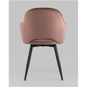 Стул|Stool Group|Венера вращающийся велюр пыльно-розовый обеденный ножки металл черный