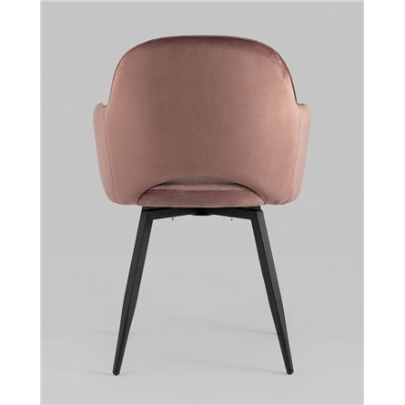 Стул|Stool Group|Венера вращающийся велюр пыльно-розовый обеденный ножки металл черный