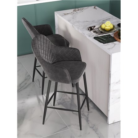 Стул|Stool Group|Стул Венера диамант велюр серый металлический каркас