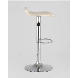 Стул барный|Stool Group|Хай-Тек белый, хром, газ-лифт, экокожа