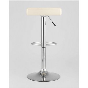 Стул барный|Stool Group|Хай-Тек белый, хром, газ-лифт, экокожа