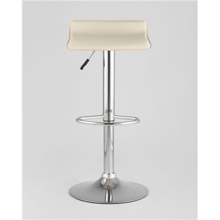 Комплект из двух стульев|Stool Group|Хай-Тек бежевый, хромированный каркасом с подножкой, металлическое основание, газ-лифт, эко
