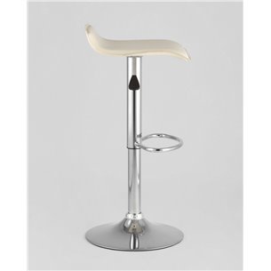 Комплект из двух стульев|Stool Group|Хай-Тек бежевый, хромированный каркасом с подножкой, металлическое основание, газ-лифт, эко