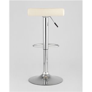 Комплект из двух стульев|Stool Group|Хай-Тек бежевый, хромированный каркасом с подножкой, металлическое основание, газ-лифт, эко