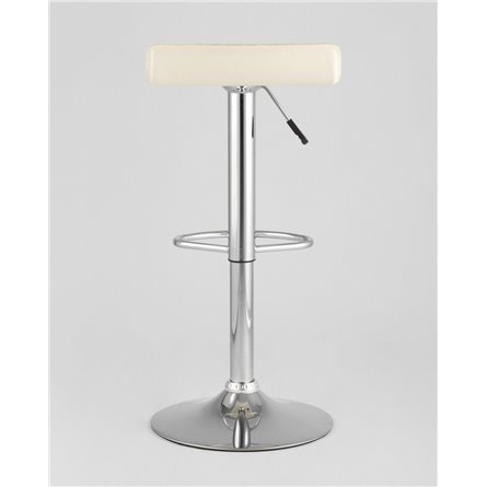 Комплект из двух стульев|Stool Group|Хай-Тек бежевый, хромированный каркасом с подножкой, металлическое основание, газ-лифт, эко