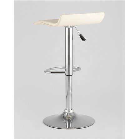 Комплект из двух стульев|Stool Group|Хай-Тек бежевый, хромированный каркасом с подножкой, металлическое основание, газ-лифт, эко