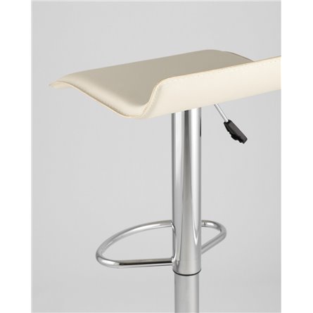 Комплект из двух стульев|Stool Group|Хай-Тек бежевый, хромированный каркасом с подножкой, металлическое основание, газ-лифт, эко
