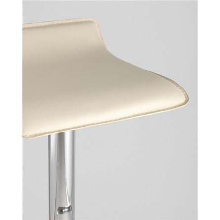 Комплект из двух стульев|Stool Group|Хай-Тек бежевый, хромированный каркасом с подножкой, металлическое основание, газ-лифт, эко