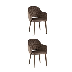 Стул Венера диамант велюр коричневый 2 шт