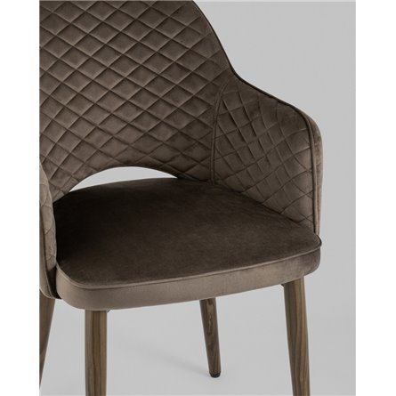 Комплект из двух стульев|Stool Group|Венера диамант велюр коричневый 2 шт