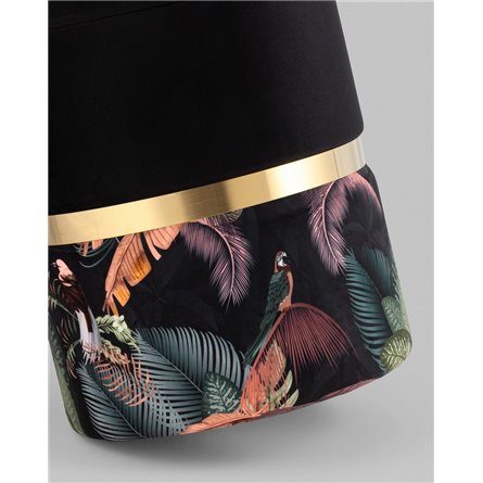 Пуф|Stool Group|Кэрри с ящиком велюр Tropic с декоративным золотым ободком