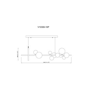 Люстра|Moderli|Moderli V10300-10P Dakisa подвесная