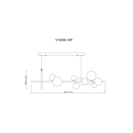 Люстра|Moderli|Moderli V10300-10P Dakisa подвесная