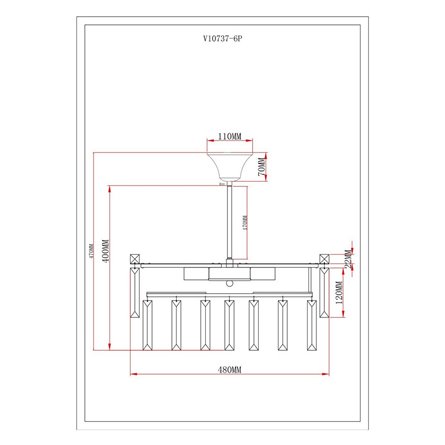 Люстра|Moderli|Moderli V10737-6P Crystal подвесная