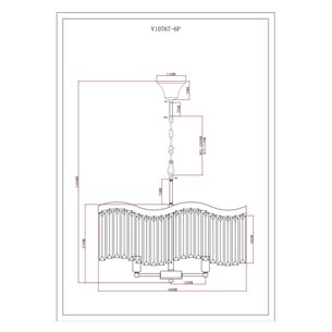 Люстра|Moderli|Moderli V10767-6P Wave подвесная