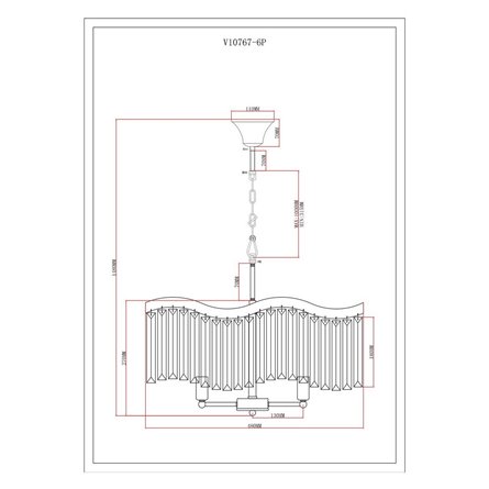 Люстра|Moderli|Moderli V10767-6P Wave подвесная