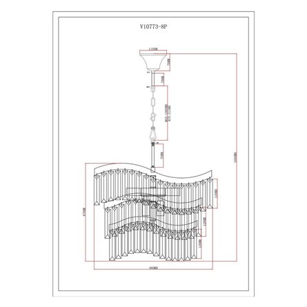 Люстра|Moderli|Moderli V10773-8P Wave подвесная