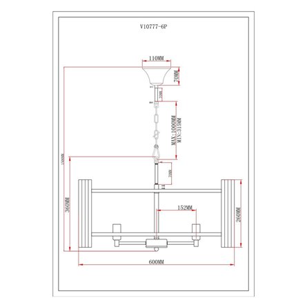 Люстра|Moderli|Moderli V10777-6P Monte подвесная