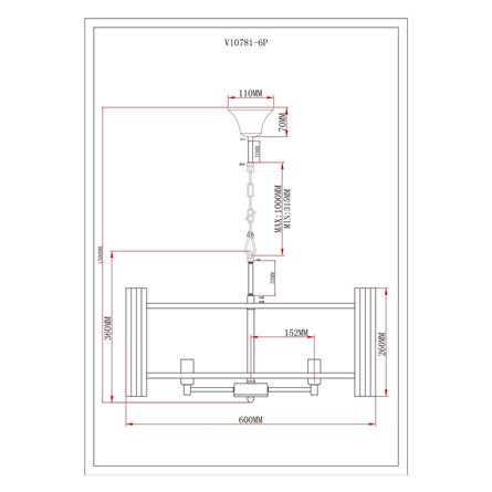 Люстра|Moderli|Moderli V10781-6P Monte подвесная