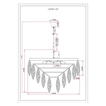 Люстра|Moderli|Moderli V10785-12P Souls подвесная