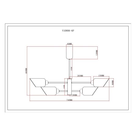 Люстра|Moderli|Moderli V10806-6P Avery подвесная