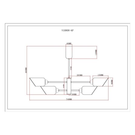 Люстра|Moderli|Moderli V10808-6P Avery подвесная
