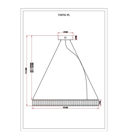Люстра|Moderli|Moderli V10731-PL Asti подвесная светодиодная