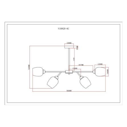 Люстра|Moderli|Moderli V10820-6C Cassy потолочная