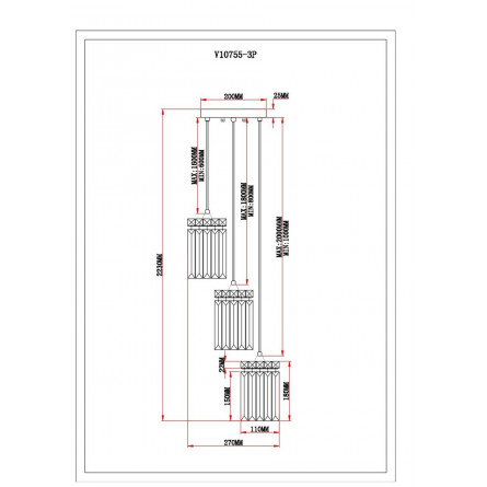 Светильник|Moderli|Moderli V10755-3P Levi подвесной