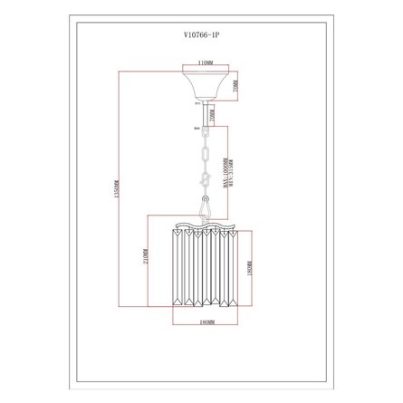 Светильник|Moderli|Moderli V10766-1P Wave подвесной