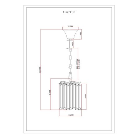 Светильник|Moderli|Moderli V10771-1P Wave подвесной