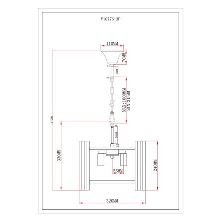 Светильник|Moderli|Moderli V10776-3P Monte подвесной