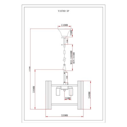 Светильник|Moderli|Moderli V10780-3P Monte подвесной