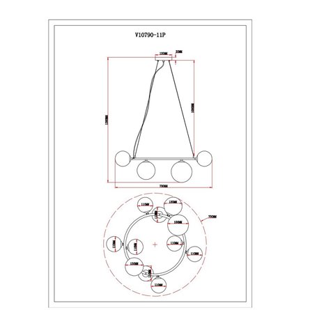 Светильник|Moderli|Moderli V10790-11P Renny подвесной