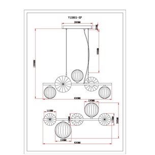 Светильник|Moderli|Moderli V10801-5P Renny подвесной