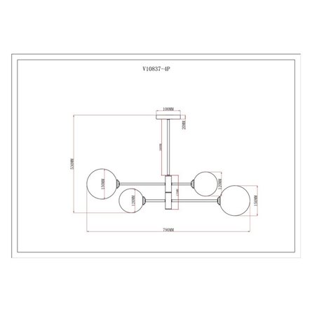 Светильник|Moderli|Moderli V10837-4P Molecule подвесной