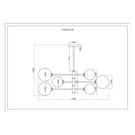 Светильник|Moderli|Moderli V10838-6P Molecule подвесной