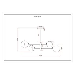 Светильник|Moderli|Moderli V10839-4P Molecule подвесной