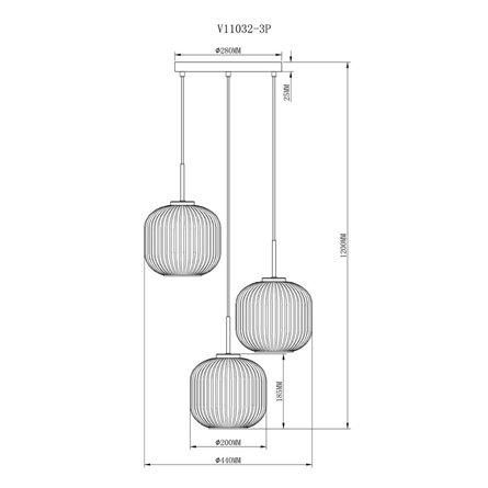 Светильник подвесной Moderli V11032-3P Ivory