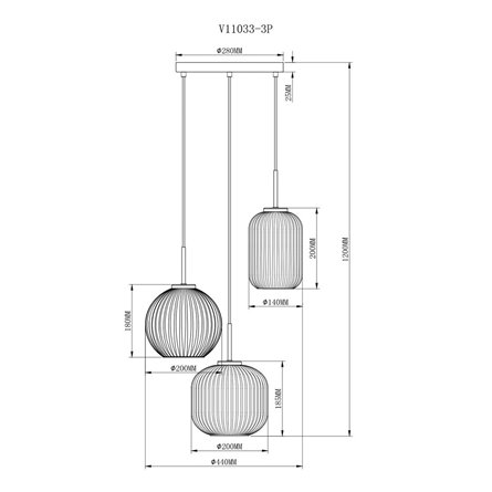 Светильник подвесной Moderli V11033-3P Ivory