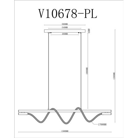 Светильник|Moderli|V10678-PL True подвесной светодиодный