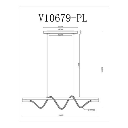 Светильник|Moderli|V10679-PL True подвесной светодиодный