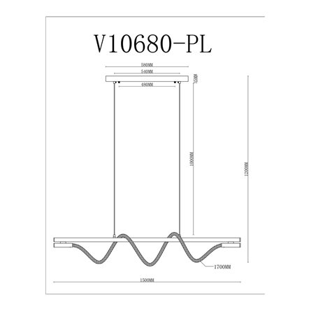 Светильник|Moderli|V10680-PL True подвесной светодиодный