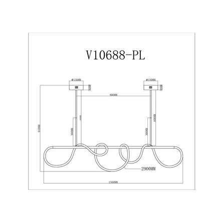 Светильник|Moderli|V10688-PL True подвесной светодиодный